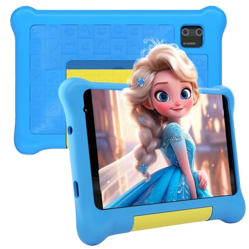 Whitedeer Tablet 7 Pulgadas para Niños, Tableta Android 13, 5GB + 32GB + 128GB Aplicaciones Niños Preinstaladas, 1024x600, 2500mAh, Cámara Dual 0.3MP + 2MP, WiFi 6
