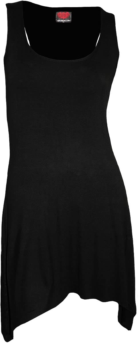 Spiral Direct Women's Gothic Elegance - Goth Bottom Camisole Dress Black Dress, Black (Black 001), 12 (Manufacturer Size:M)
