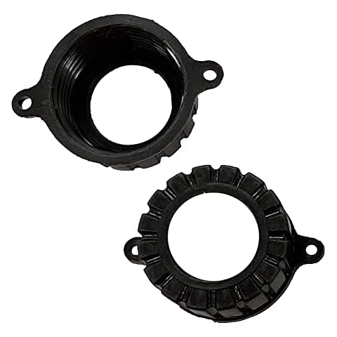 KP Kool Products - Aftermarket Black Can Screw Cap Collar - Durable Gas Can Spout Base Cap for Fuel Can - Base Adapter - Pack of 2 Cover