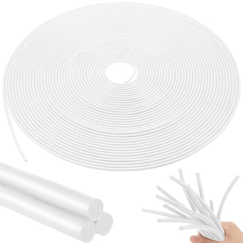 Image of Frienda Backer Rod Foam Rubber Caulk Saver Concrete Expansion Joint Filler Weather Strip Seal for Gaps and Joints (White,1 /4 Inch x 100 ft)