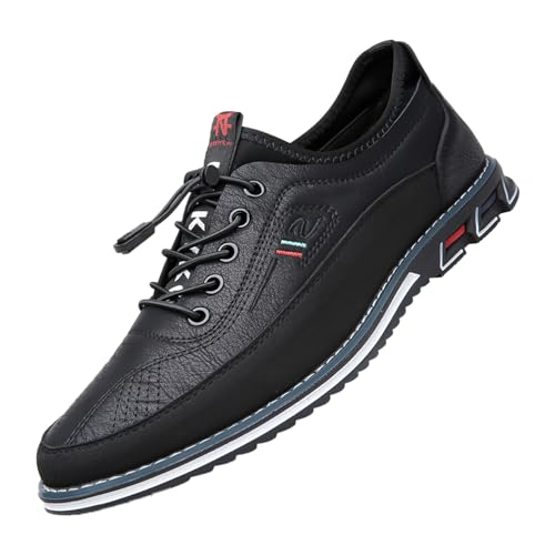 Men's Leather Lace Up Oxford Shoes Moccasin Driving Office Casual Walking Loafers Comfort Slip-On Business Oxfords Shoes