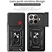 Ephoou Armor Case for Xiaomi 15T Pro, Military Grade Shockproof Protection with Slide Camera Cover & 360° Rotatable Magnetic Ring for Xiaomi 15T Pro SJ Black