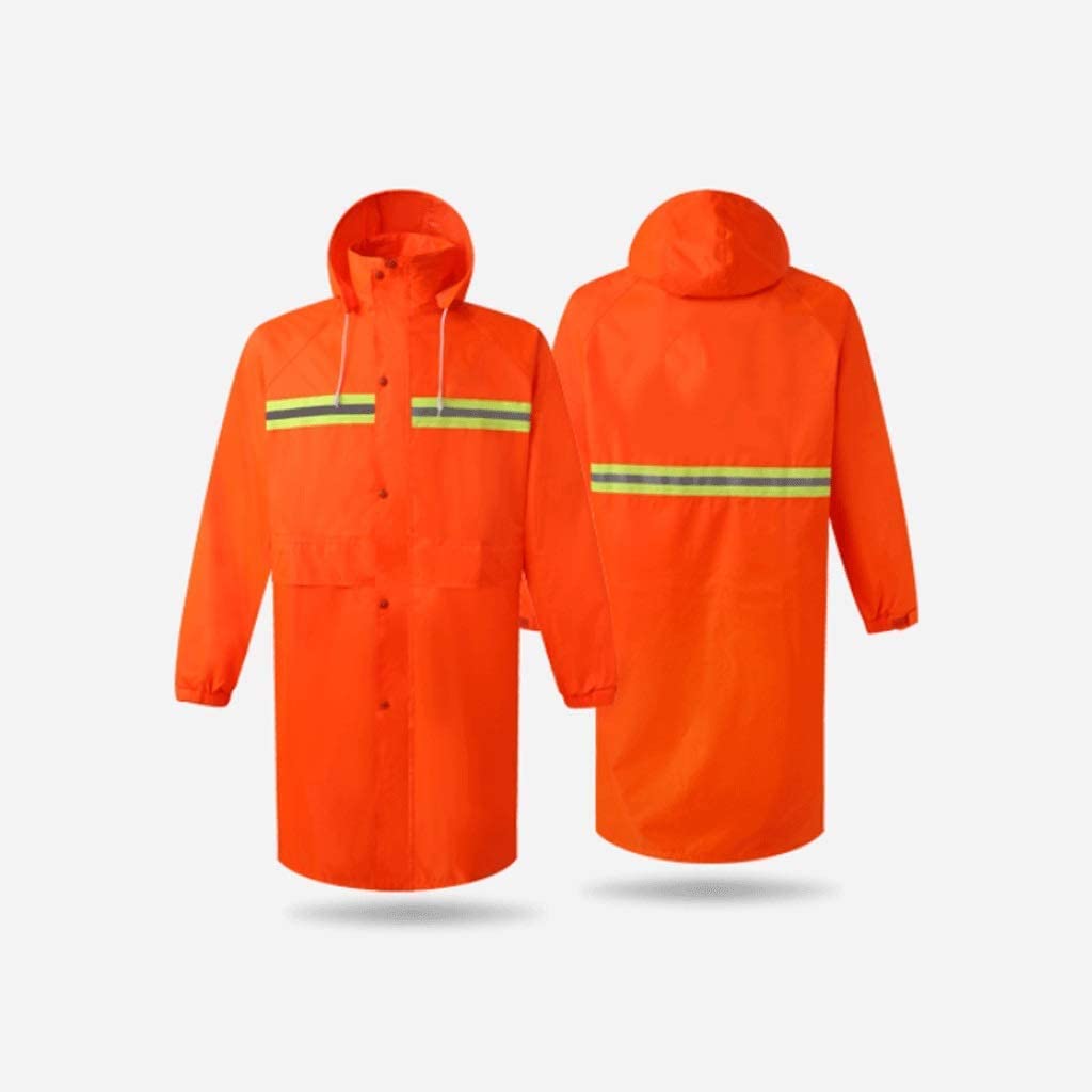 Chaleco de Alta Visibilidad Traje reflectante a prueba de lluvia, chaqueta de seguridad de tela de oxford fluorescente de naranja impermeable reflectante Chaleco de Seguridad ( Blue : Oranje , Size :