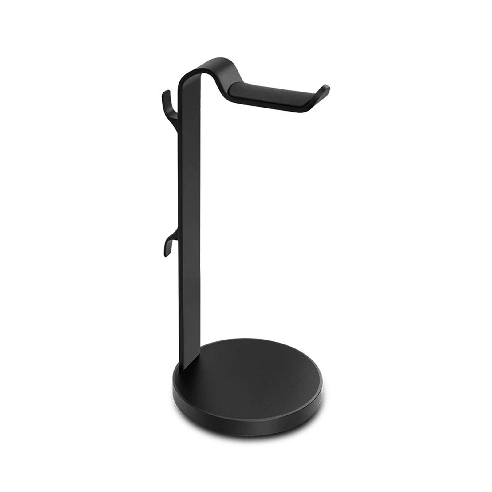 Generico Supporto for cuffie, lega di alluminio con avvolgicavo | Adatto for studi di registrazione, da utilizzare accanto a un computer(Black)