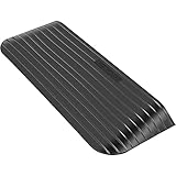 VEVOR Rubber Threshold Ramp, 1.5' Rise Threshold Ramp Doorway, Recycled Rubber Power Threshold Ramp Rated 2200Lbs Load Capacity, Non-Slip Surface Rubber Solid Threshold Ramp for Wheelchair and Scooter