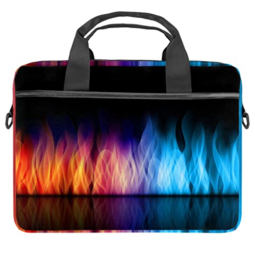Sac à bandoulière pour ordinateur portable 13 à 14.5 pouces Noir Flamme