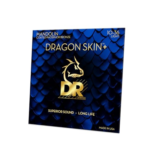 DR DMP-10 - DRAGON SKIN+™, Phosphorbronze-Mandolinensaiten, überlegener Klang mit angenehmer Haptik und längerer Lebensdauer, extra leicht 10–36