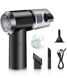 HALLY Portable Mini 3 in 1 Car Vacuum Cleaner with,USB Rechargeable Wireless Handheld Car & Home Vacuum Cleaner Traveling, Camping Reusable,Portable,Rechargeable Vacuum