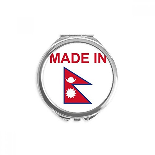 Espejo redondo portátil de bolsillo con reflejo nítido y temática Hecho En Nepal