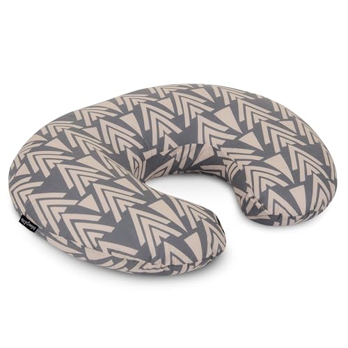 Image of Dream On Me Beeboo Nursing Pillow and Positioner, Breastfeeding and Bottlefeeding Pillow, Removable and Washable Pillow Cover, Soft and Breathable Fabric, Taupe