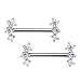Pierced Owl Triple CZ Crystal Curve Nipple Barbells - Sold as a Pair