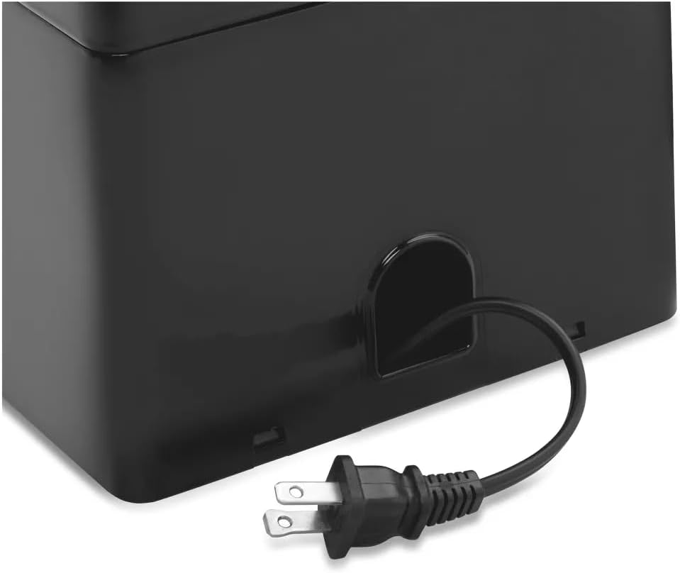 Back view of coffee maker showing power cord