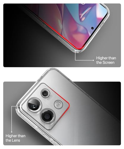 Image of WOW IMAGINE Crystal Clear Transparent Back Case Cover for Redmi Note 13 5G | Full Device & Camera Protection Shockproof TPU Silicone Back Cover Case - Transparent