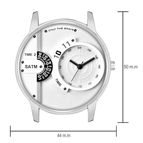 Image of Acnos 4 Diffrent Watch Pack of 1 Leather Belt Black Belt Analog Watch