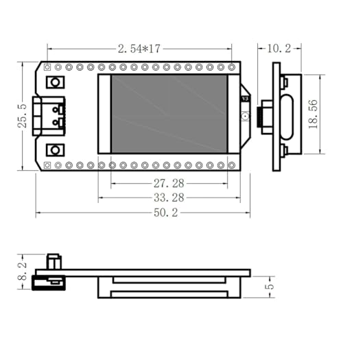 Kit Lora V3 SX1262 de 868 MHz Doble con Conexión WiFi y Bluetooth Inalámbrica 7