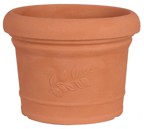 VASO GIARDINO IN PLASTICA TONDO TERRACOTTA VENEZIA DIAM.55 CM PER Piante E Fiori