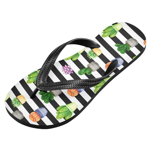 Burbuja Cacti Succulents Flip Flops for Women Men, Soft Thong Sandals Rubber Slippers for Pool Beach Essentials2