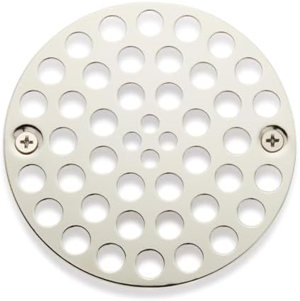 Signature Hardware 932346 Modern Shower Drain Strainer - Polished Nickel