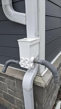 Best Downspout Diverter Rainwater Harvesting & Collection, Self-Flushing, Prevents Clogs, Fits 2-5/8 x 2-5/8, 23, 3x3, 34, up to 5x5 & Round Downspouts.