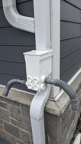 Best Downspout Diverter - Best at Rainwater Collection Water Filtration & Ease of Use. Self-Flushing Prevents Clogs Fits 2-5/8 x 2-5/8 2×3 3x3 3×4 up to 5x5 & Round Downspouts