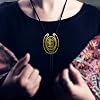 Moranse Upgrate Bolo Tie Golden Initial Letter A to Z In Western Cowboy Horseshoe Style with Cowhide Rope Necktie(B) #2