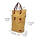 TOURBON Canvas Clip-On Quick-Release Bike Panniers Women's Shoulder Tote Bag - Khaki
