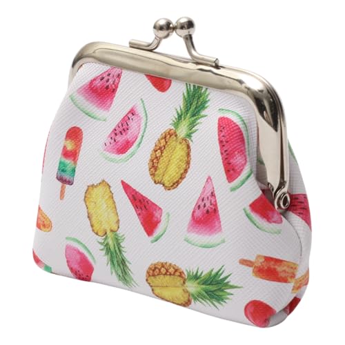1Pcs Pouch Wallet Watermelon Pineapple Snap Purse PU Leather Pink Yellow 9x8cm2