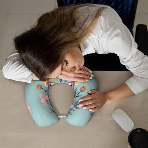 Almohada de poliéster negra ajustable para viaje miniatura 7