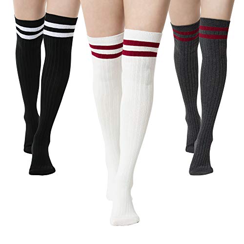cotton thigh high socks