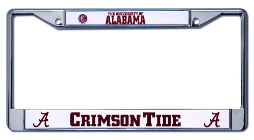 Alabama Crimson Tide Chrome License Plate Frame