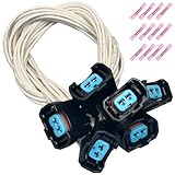 SDYYDS 6Pcs Fuel Injector Connector Wiring Harness - Compatible with Acura, Honda, Chevrolet, GMC, Isuzu, Saturn - Replaces 89046626A, S2291, 1802-591317, CONB11232 - Fits Multiple Models (1996-2017)