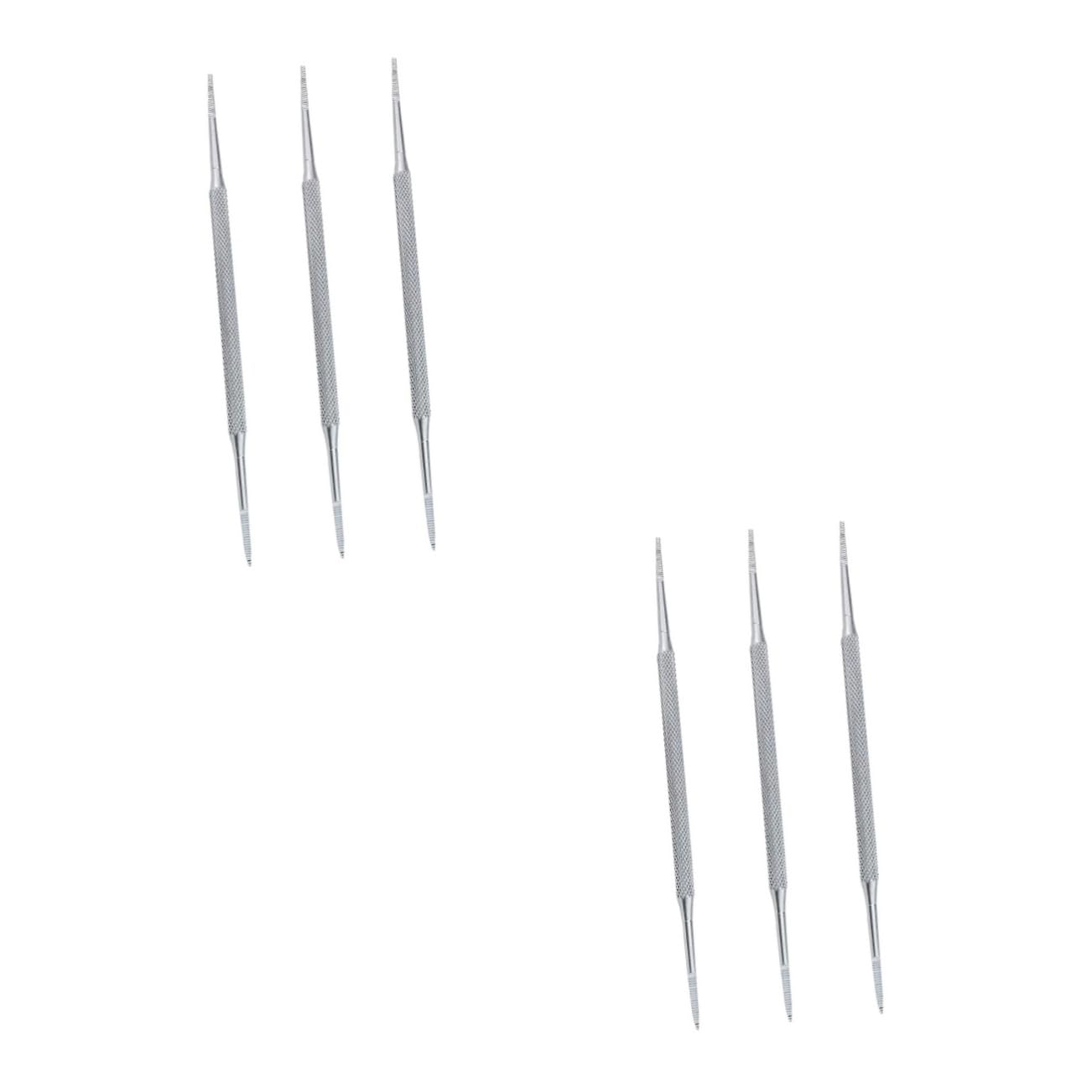 CANIGHT 2sets Professional Nail Care Tools Set Cuticle Remover Spoon Peeler Brush for Home Salon 3pcs*2