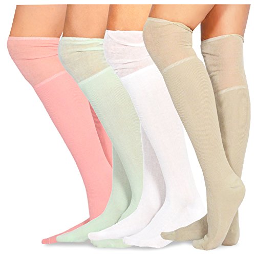Image of Fashionable Cotton Slouchy Boot Socks for Women and Girls: Long Thigh Highs, Over-the-Knee Highs, and Knee Highs