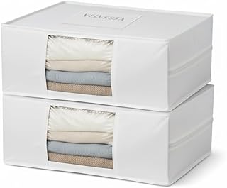 Cashmere Sweater Storage Bags | PACK OF 2 |Breathable &amp; Washable Sweater Storage Bags | Suitable Clothes Organizer For Sweaters, Merino Wool, Scarves and more