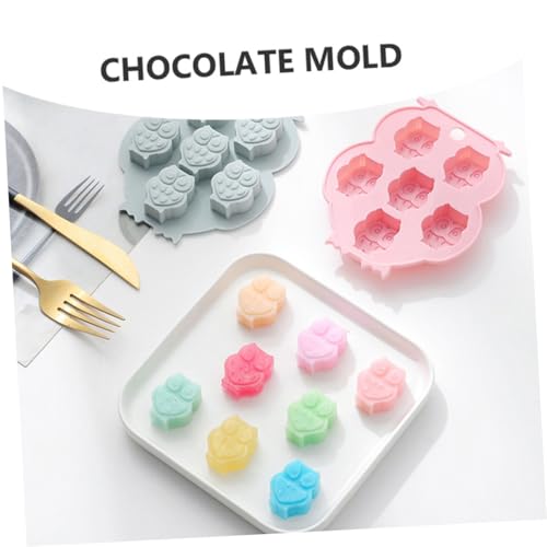 Molde de silicona para cubitos de hielo con diseño de búho 6 cavidades miniatura 5