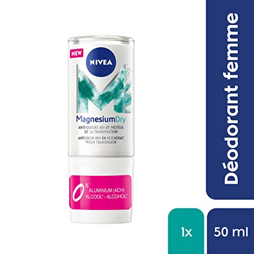 NIVEA MAGNESIUM DRY FRESH Déodorant Bille Femme 1x50ml anti transpirant sans sels d’aluminium roll on sensation de fraîcheur 48H Lot de 2 - vue 2