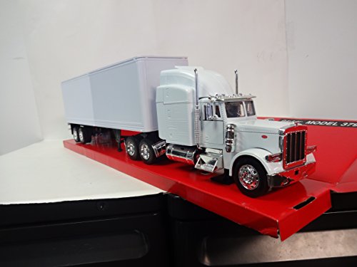 Peterbilt 379 With Dry Van - All-White Toy Truck #TOP1