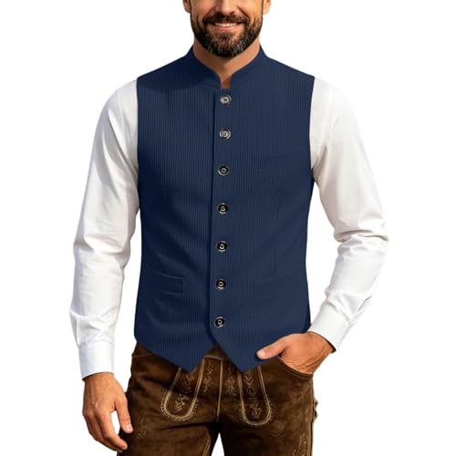 Chaleco para traje regional de pana refinada estilo tradicional bávaro masculino
