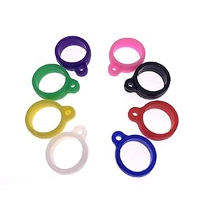 16 pcs Silicone Anti-Lost Adjustable Rings Band Holder for Pens Device, Random Color (13mm)