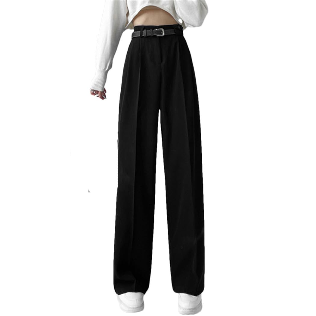 Women Casual Loose Trousers Elastic High Waist Female Wide Leg Pants Autumn Winter Ladies Suit Pants