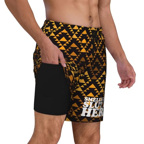 Smells Like Slut in Here Swimming Shorts Compression Liner Swim Trunks Swimwear Bathing Suits Beach Wear Swim Suits,3