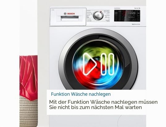 Bosch WGB244A2FR, Serie 8, Waschmaschine, freistehend, 9 kg, 1400 U/min, Weiß | Weiß, 9 kg, 1400 U/min, Home Connect, Dampfglättung Iron Assist, Mini-Ladung, Wäschezugabe, Energieeffizienzklasse A-50 %