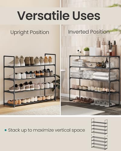 Image of SONGMICS Shoe Rack, 4-Tier Shoe Organizer, Metal Storage Shelf
