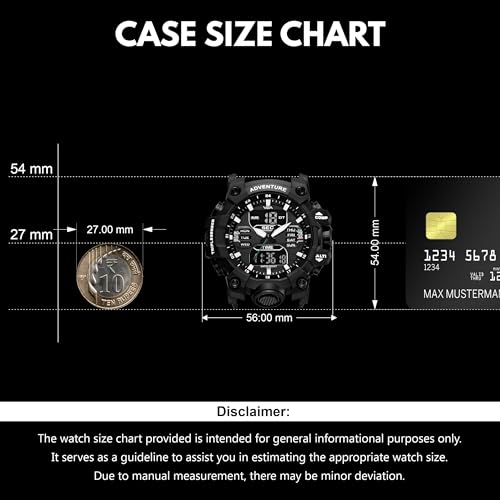 Image of V2A Bold & Big Dial Analog-Digital Sports Watch for Men | Multifunction Military Wristwatch | Gift for Men