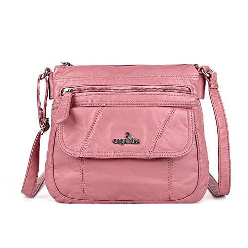 Image of Angelkiss Small Womens Crossbody Bag Leather Shoulder Purse for Women Hobo Bag with Adjustable Shoulder Strap
