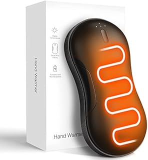 VOONEEN Hand Warmers Rechargeable Power Bank, Electric Hand Warmer Double-sided Heating Portable USB Mobile External Battery Charger Best Gift in Winter for Women, Man Child