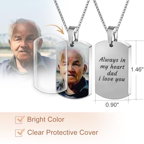 Funnylife Personalized Ashes Necklace for Men Women Pet Custom Photo Text Stainless Steel Memorial Cremation Jewelry Keepsake Memorial Gifts2