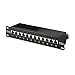 Produktbild DIGITUS Cat-5e Patchpanel - 12 Ports - RJ45-Buchsen - 10-Zoll Rack-Mount 1HE - LSA Verteilerfeld - Geschirmt - Schwarz