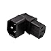 LINGLING ONE C14 to C13 Right Angle IEC Adapter, 10A-16A, 110V-250V, 94-V0 Nylon, Male to Female, 90 Degree AC Power Connector