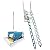 TECHTONGDA Pull Down Attic Loft Ladder Stairs Side-Mounted Loft Wall Folding Stairs Attic Steps 9.18ft 11 Steps Alloy Attic Access Ladder Frame Size 27.5 x 35.4 Inch Blue Pulldown Attic Stairs
